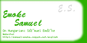 emoke samuel business card